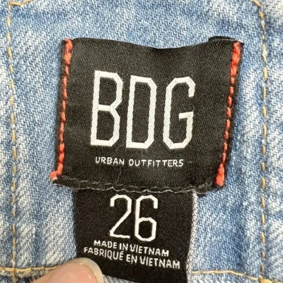 BDG Urban Outfitters LINDA denim jean shortall overall blue 26 - Picture 10 of 15